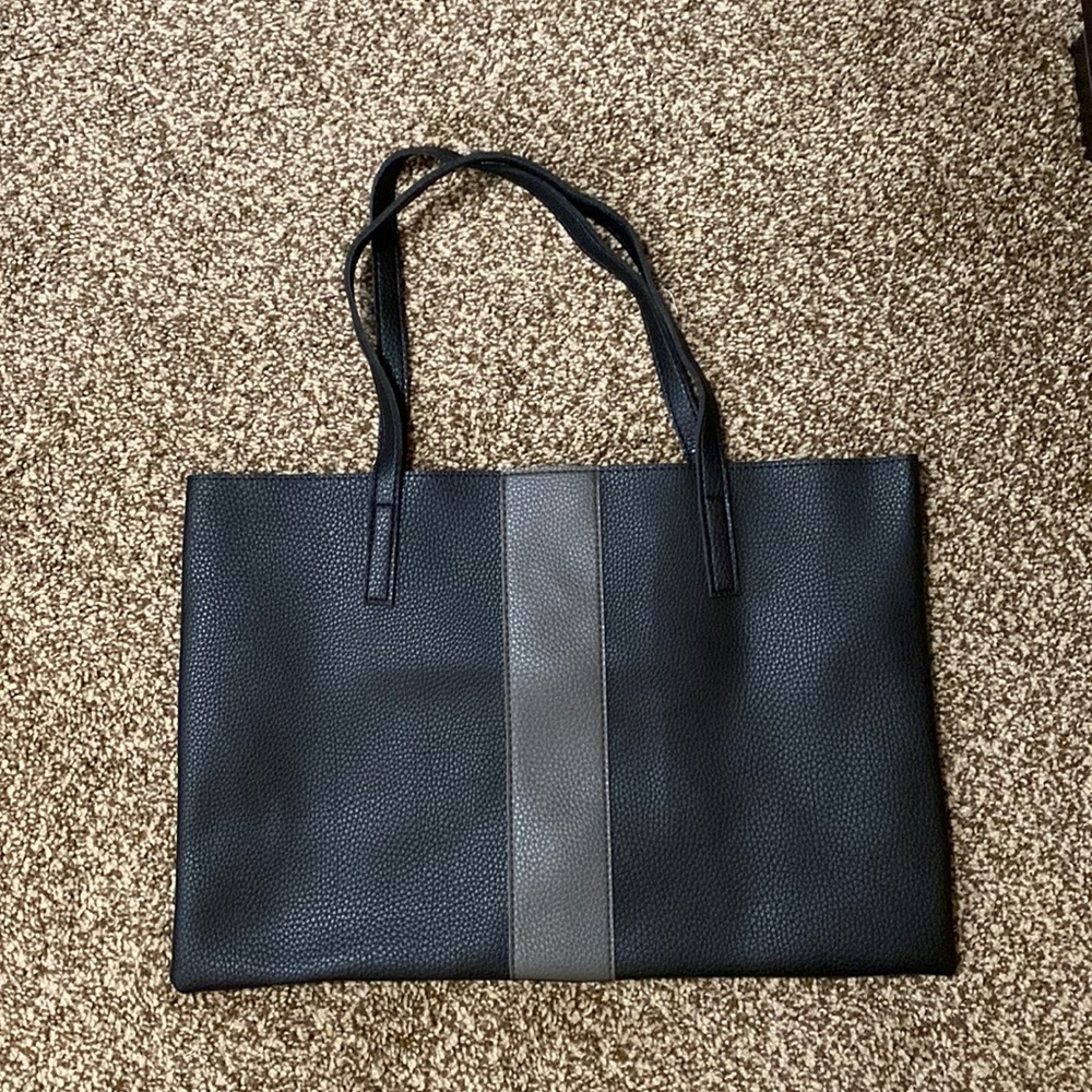 Black leather bag
